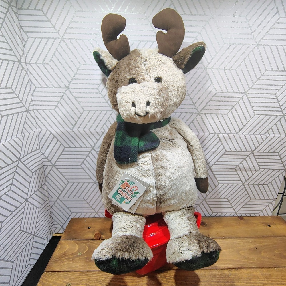 Snuggle Buddy Reindeer With Microwavable Heat Bags. 16" Plush Animal